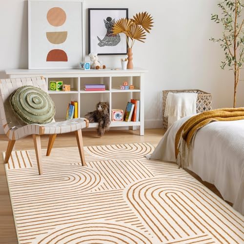 Lahome Abstract Washable Rugs 5x7, Playroom Rug for Living Room Kids Room - Image 6