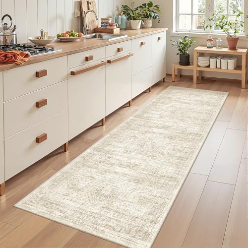 2x7 Runner Rug Non Slip,Washable Hallway Runner Rug,Beige - Image 4