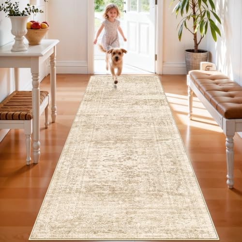 Washable Hallway Runner Rug 3x8: 8ft Runner for Kitchen Entry Non Slip Soft by TOPRUUG