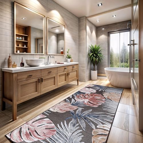 CAMILSON Runner Outdoor Rugs Oriental Retro Traditional Floral Medallion Area Rug 2x7 Non-Shedding Stain Resistant Indoor Carpet for Bathroom Hallway Kitchen Office (2 x 7 / Brown) - Image 7