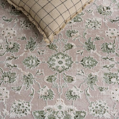 SAFAVIEH Parker Area Rug 8x10, Textured Large Ivory & Green PRK158D - Image 4