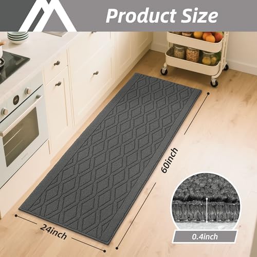 COSY HOMEER Kitchen Rugs Non Slip Washable 24"x60" Kitchen Mats for Floor - Image 2