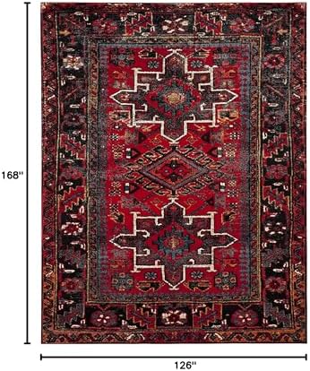 SAFAVIEH Vintage Hamadan Area Rug 10'6"x14', Red & Multi VTH211A - Image 2