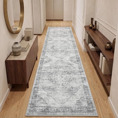 Garvee Grey Boho Washable 2x6 Runner Rug for Kitchen Hallways Entryway - Image 4