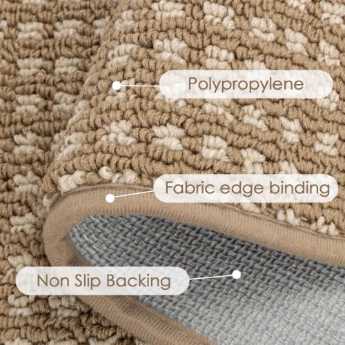 hicorfe Waffle Kitchen Runner Rugs Set of 3,Non Slip Kitchen Mats for Floor - Image 3