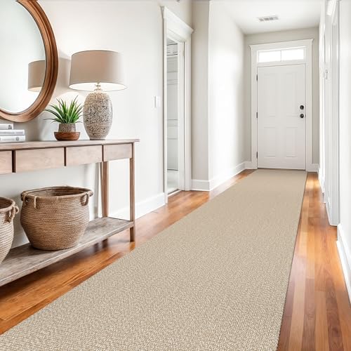 EARTHALL Washable Runner Rug, Non Slip Hallway Runner, 3x14 Ft, Sand/Beige - Image 5