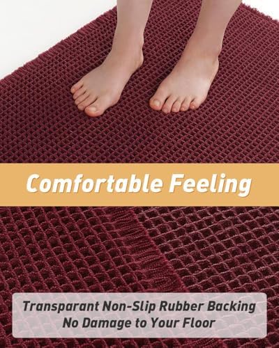 Upgraded Waffle Bath Mat Runner Absorbent Non Slip Bathroom Mat, 2' x 4' - Image 3