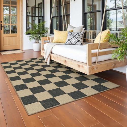 Lessymo Checkered Entryway Rug, 3x5 Washable Area Rugs for Living Room - Image 5
