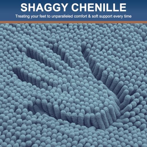 Smiry Bathroom Rugs 96X24, Luxury Chenille Extra Soft Absorbent Bath Mat - Image 3