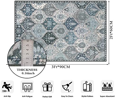 Lahome Moroccan Front Door Mat Indoor Entrance, 2x3 Rugs for Entryway Bathroom - Image 2