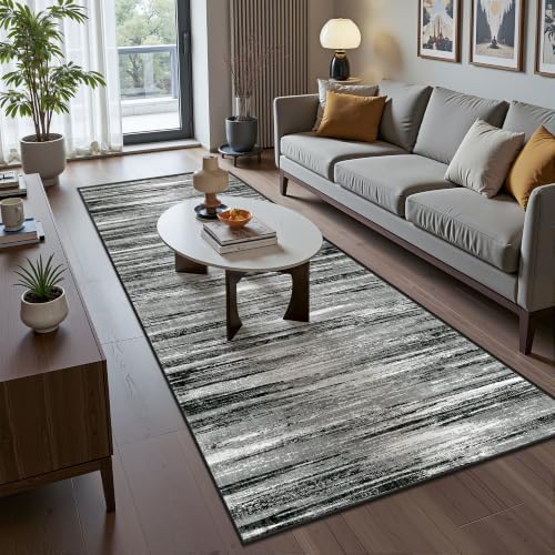 2'6 x 10' Runner Rug Non Slip,Washable Kitchen Rugs,Black - Image 5