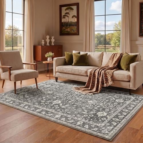 Bavni 2X5 Washable Hallway Runner Rug, Boho Floral Non Slip - Image 4