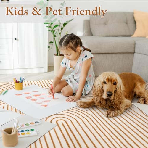 Lahome Abstract Washable Rugs 5x7, Playroom Rug for Living Room Kids Room - Image 4