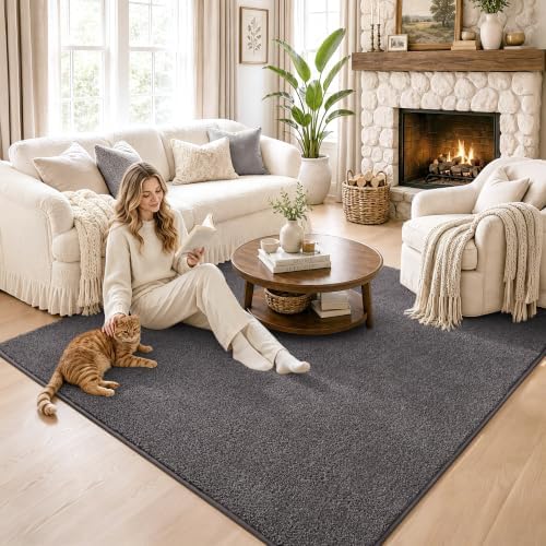 Keeko 6x6 Square Area Rugs for Living Room Bedroom,Soft Washable Carpet - Image 5