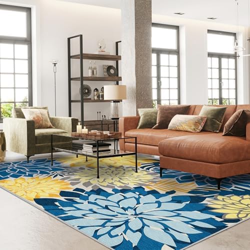 Arenarug Outdoor Rug Waterproof, Washable Patio Rug for Deck, 5x8, Ocean - Image 2