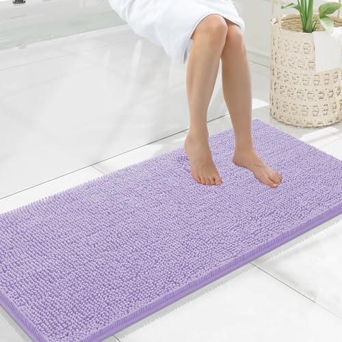 Smiry Bathroom Rugs 47X20, Luxury Chenille Extra Soft Absorbent Bath Mat by Smiry