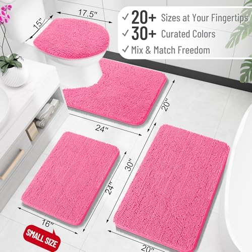 OLANLY Large Bathroom Rugs 59x35, Extra Soft Absorbent Chenille Bath Rugs - Image 2