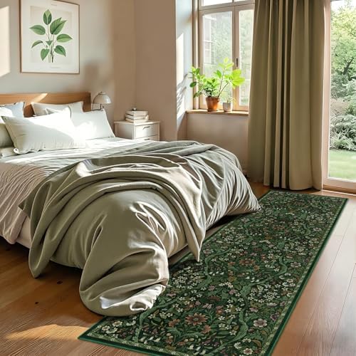 2’6″x 8’Floral Runner Rug for Kitchen Washable Hallway Runner - Image 2