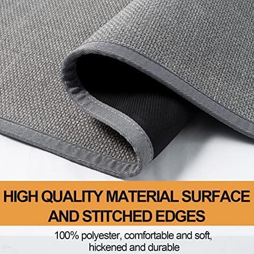 SUMLANS Kitchen Mat 1 PCS for Floor, Washable Non Slip Rugs, Grey - Image 2