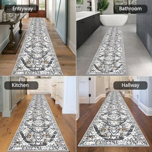 HEBE Hallway Runner Rug 2'8''x14', Washable Non Slip Kitchen Rug Runner - Image 4