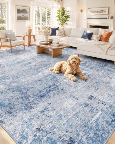 OLANLY 8x10 Washable Area Rug, Soft Non Slip Carpet for Bedroom Living Room by OLANLY