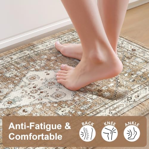 Collive Kitchen Rugs Sets of 2, Boho Kitchen Mat Cushioned Anti Fatigue - Image 3
