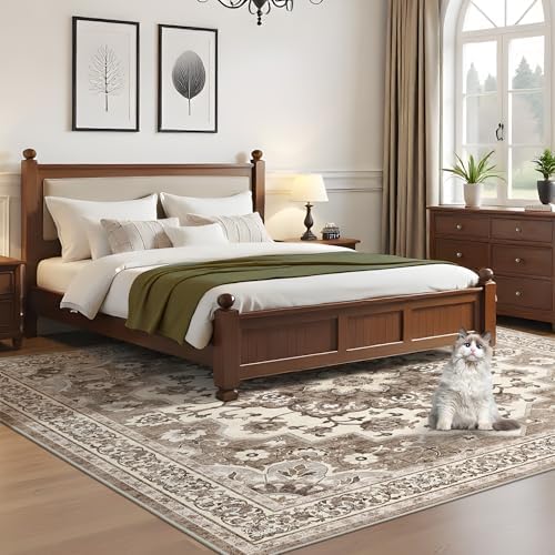Washable Oriental Area Rug: Soft 10x10 Area Rugs for Living Room Bedroom - Image 3