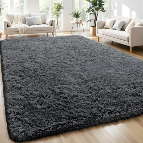 Smiry Area Rugs for Living Room Bedroom 5x7 ft, Fluffy Washable Carpet by Smiry