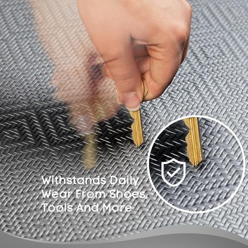 Ophanie Kitchen Mats for Floor,Grey Ash,17" L x 24" W x 0.8" Th - Image 5