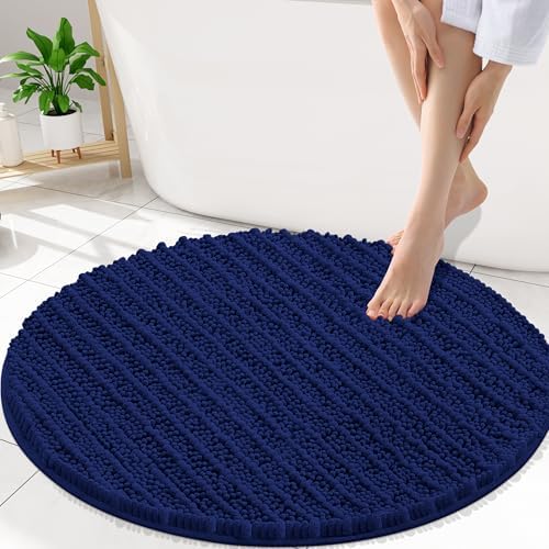 Smiry Bathroom Rugs Round 30X30, Extra Soft Rubber Backing Bath Mats by Smiry