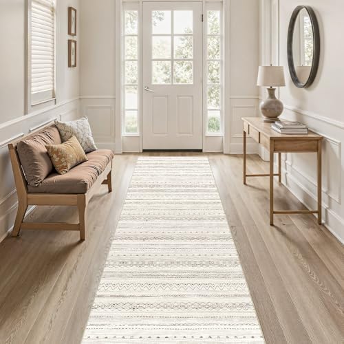 cotiled Hallway 2.6x8 Runner Rugs Washable Boho Rug Brown - Image 7