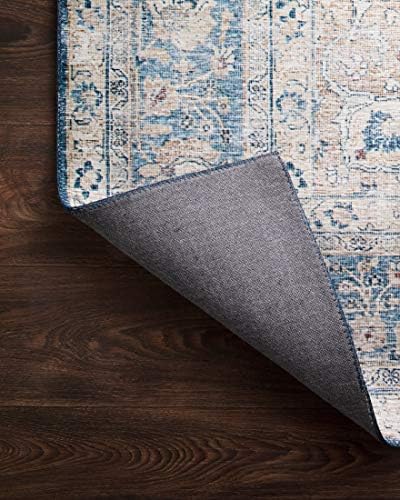 Loloi Layla Blue/Tangerine 2'-6" x 12'-0" Runner Rug - Image 6