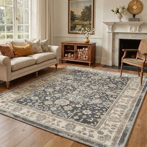 Bavni 2x3 Doormat, Vintage Floral Washable Non Slip Area Rug for Entrance - Image 3