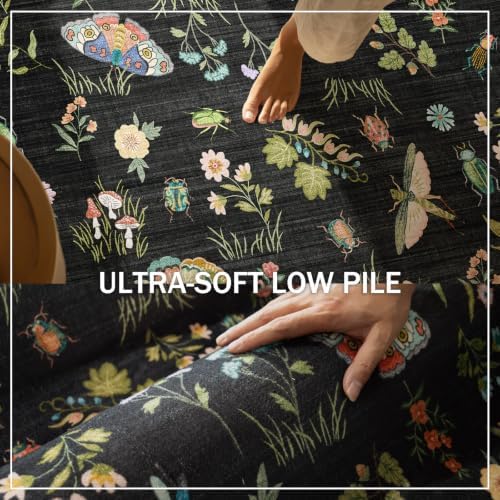 Washable Area Rug for Living Room: 8x10 Area Rugs Vintage Rugs Stain Resistant Non Slip Low Pile Lightweight Soft Carpet for Bedroom Kitchen Dining Room Nursery Kids Room Farmhouse Home Office - Image 5