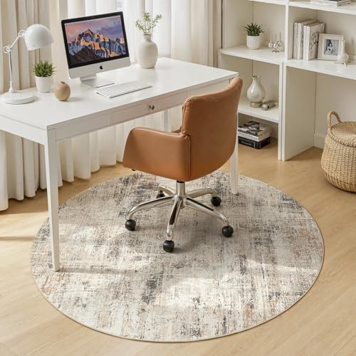 4ft Area Rug for Living Room, Abstract Washable Non-Slip Large Rugs, Gold - Image 4