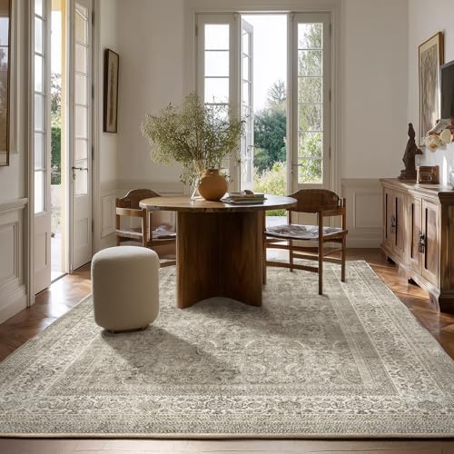 palohom 10x12 Area Rugs for Living Room: Bedroom Rug Washable Stain Resistant Non Slip Low Pile Soft Boho Large Area Rug for Kitchen Dining Room Under Table Nursery Farmhouse Home Office Indoor - Image 6