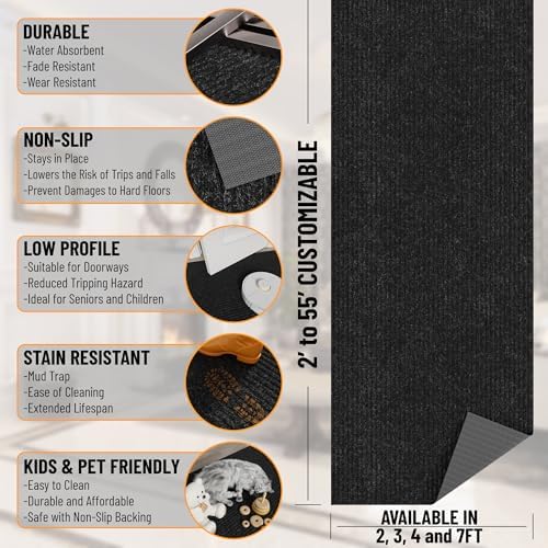 Ottomanso 4x9 Large Waterproof Floor Mat, Non-Slip Indoor Outdoor Door Mat - Image 3