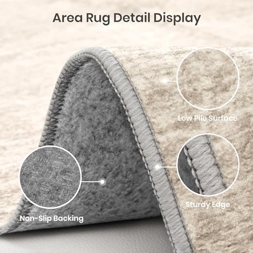 Valenrug 6x9 Area Rugs Non Slip, Large Washable Rugs for Living Room, Brown - Image 6