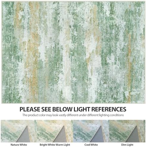 Aelenmu 10x14 Area Rugs for Living Room Washable Dining Room Green - Image 7