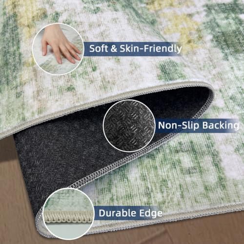 Washable Runner Rugs 3x10 Abstract Kitchen Runner Rug Non Slip Backing, Ultra-Thin Carpet Runners for Hallway 10 ft,Long Rug Runner for Entryway Living Room Bedroom Laundry Room - Image 4