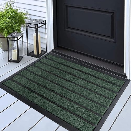 ubdyo Extra Durable Door Mat Outside Entrance (30" x 17", Bright Green) by UBDYO