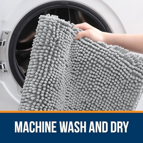 OLANLY Large Bathroom Rugs 50x30, Extra Soft Absorbent Chenille Bath Rugs - Image 5