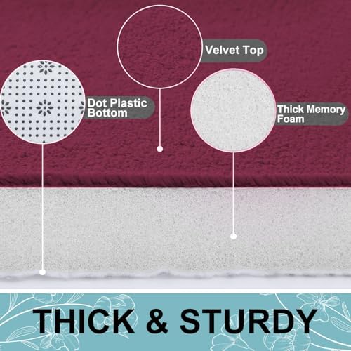 Smiry Memory Foam Bath Mat 59x34, Extra Soft and Absorbent Bathroom Rugs - Image 3