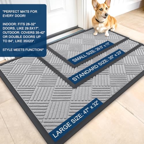 OLANLY Front Door Mat Outside Entrance 35x23, Waterproof Heavy-Duty Doormat - Image 2