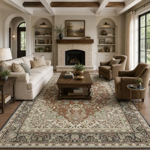 6x9 Area Rug for Living Room Vintage Washable Non Slip Rugs by Unknown