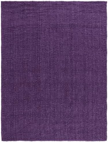 SAFAVIEH Natural Fiber Area Rug 8x10, Jute Knotted Large Purple NF447B - Image 3