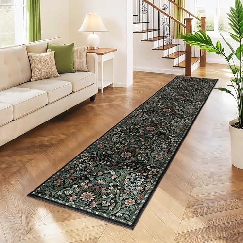 2x10 Floral Runner Rug for Kitchen Washable Hallway Runner Rug - Image 4