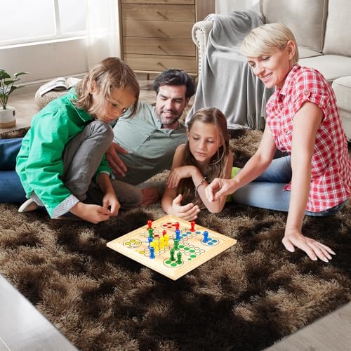 Shag Area Rugs for Bedroom Living Room,4X6 Ultra Soft Fluffy Area Rugs for Dorm,Indoor Carpet Plush Rugs for Living Room Home Decor, Mottling Brown - Image 2