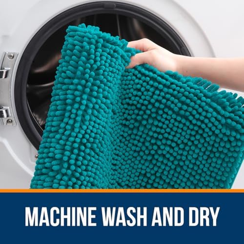 OLANLY Bathroom Runner Rugs 45x27, Extra Soft Absorbent Chenille Bath Rugs - Image 5