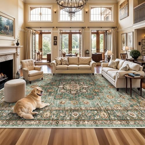 TOPRUUG Washable Oriental 12x18 Area Rug: Extra Large Rugs for Living Room by TOPRUUG